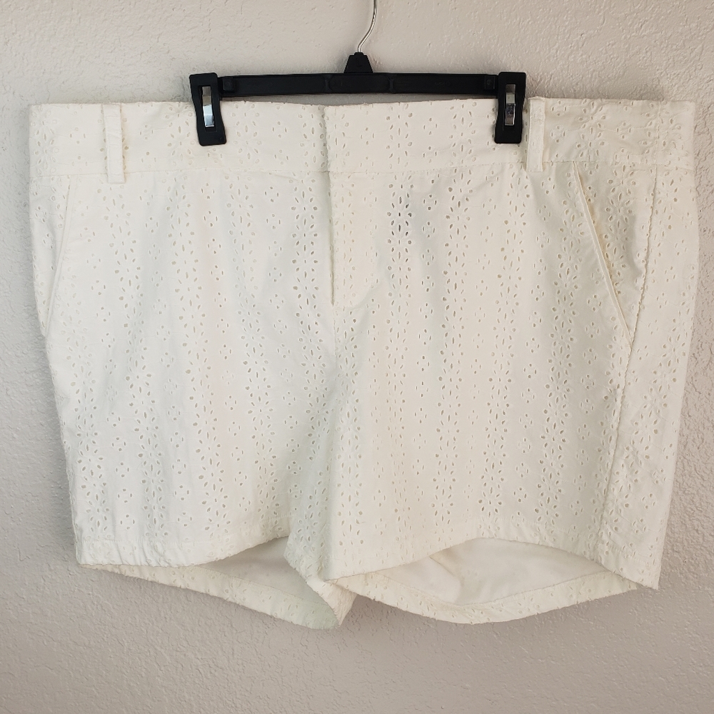 Torrid Eyelet Chino Shorts